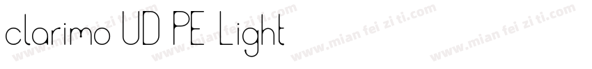 clarimo UD PE Light字体转换